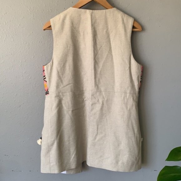 Vilagallo Embroidered Vest, Sz 38 / M - Picture 9 of 9